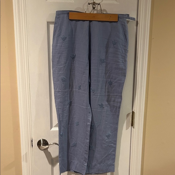 Linen cropped pants size 8 - Picture 1 of 6